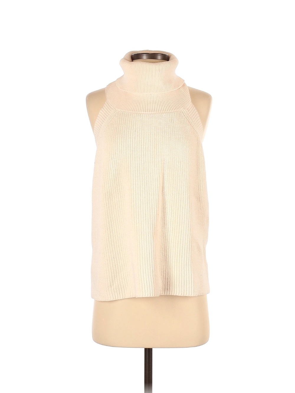 Knitz for Love and Lemons Sleeveless Turtleneck Ivory Sweater